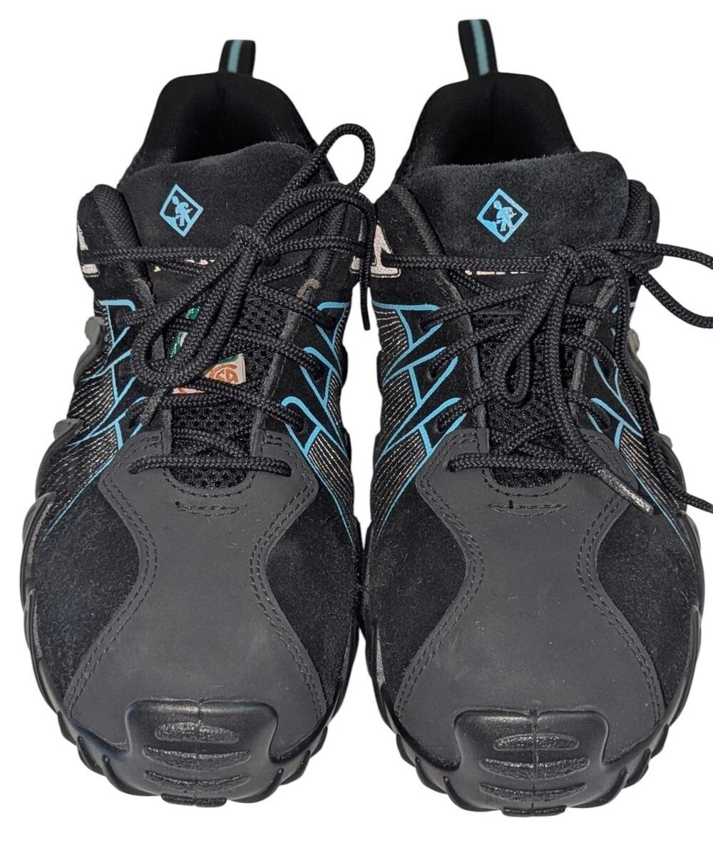 Terra Spider X Black/Aqua Composite Toe Leather Safety Shoes Women's Size 9